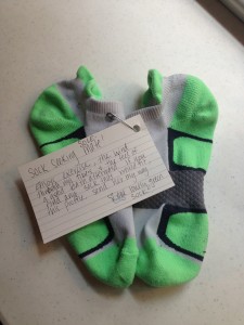 matching green socks sole mates